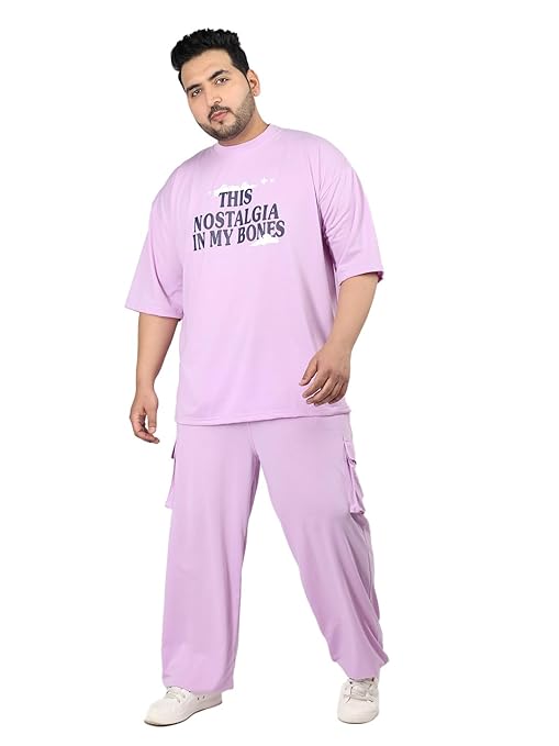 CHKOKKO Men Plus Size Printed Casual Summer Wear Coords Stylish Gents Cord Set Half Sleeves Latest Co Ord Track Suit Round Neck Western Co-ord Set - Image 4