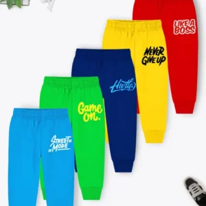 Track Pant For Boys & Girls  (Multicolor, Pack of 5)