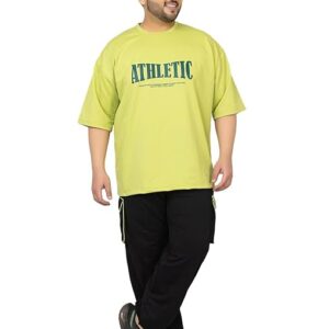 CHKOKKO Men Plus Size Printed Casual Summer Wear Coords Stylish Gents Cord Set Half Sleeves Latest Co Ord Track Suit Round Neck Western Co-ord Set